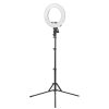 Lampa pierścieniowa Ring light 12' 35W led czarna + statyw