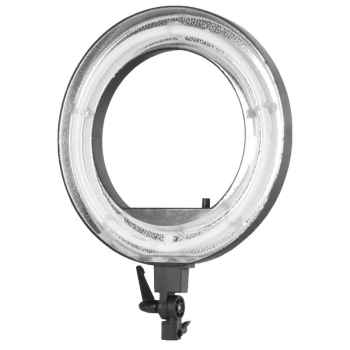 Lampa pierścieniowa Ring light 18' 55W fluorescent czarna + statyw