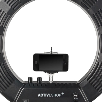 Lampa pierścieniowa Ring light 18' 55W fluorescent czarna + statyw