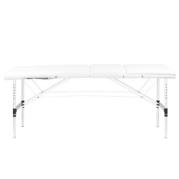 Stół składany do masażu aluminiowy komfort Activ Fizjo 3 segmentowy white