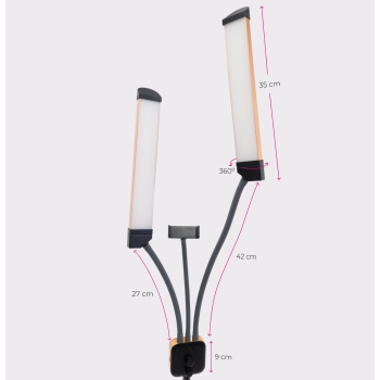 Lampa kosmetyczna Duo STAR 2.0 Rose Gold