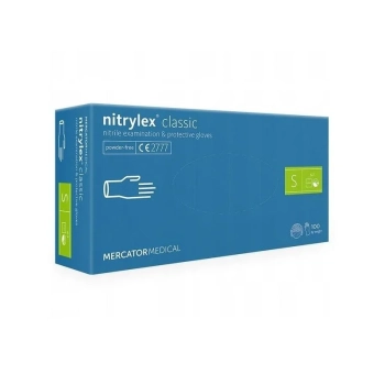 Mercator Rękawiczki Blue Nitrylowe S 100 szt/ 50 par