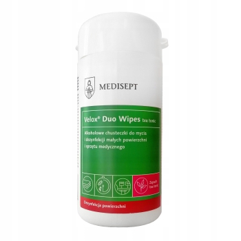 Medisept Velox Duo Wipes Alkoholowe Chusteczki 100 szt