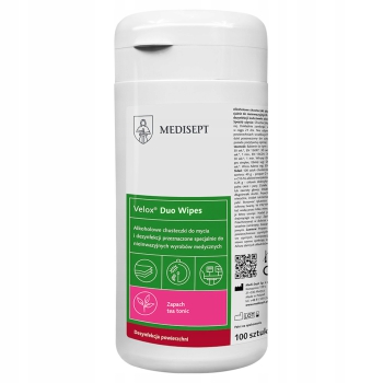 Medisept Velox Duo Wipes Alkoholowe Chusteczki 100 szt