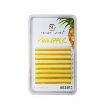 Rzęsy SL secret COLOR Pineapple żółte mix 0.07 C